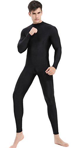 Speerise Mens Spandex Bodysuit Long Sleeve Unitard Zipper Dance Leotard Bodysuit For Men Costume #TOP3