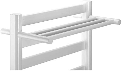 Toallero eléctrico blanco de pared con enchufe y cableado para secar ropa en baño 6
