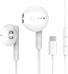 USB C Headphones for iPhone 17 16 15 Pro Max Plus with Microphone Volume Control - Wired Earbuds for Samsung Galaxy S25 S24 S23 Ultra S22 S21 FE S20 A53 A54, Pixel 8 7