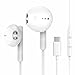 Auriculares USB C para iPhone 17 16 15 Pro MAX Plus iPad Pro Auriculares USB Tipo C con Micrófono intrauditivos con Cable Tipo C para Samsung Galaxy S25 S24 S23 S22 Ultra S21 FE S20 A54 A55 Pixel 9 8
