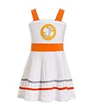 BB8 chewbacca Costume for Kids The Last Jedi Costume Girls Dress for Toddler Star Wars (Orange, 2-3T)