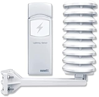Ecowitt Wireless Lightning Detector Sensor, Accessory Sensor for Ecowitt Weather Station Ecosystem, WH57