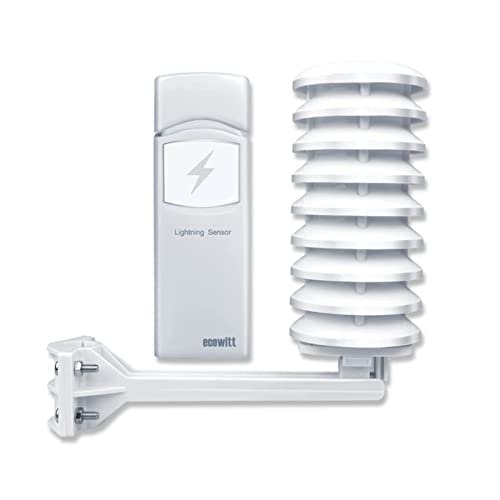 Image of ECOWITT WH57 Wireless Lightning Detection Sensor with Solar Radiation Shield, 915 MHz