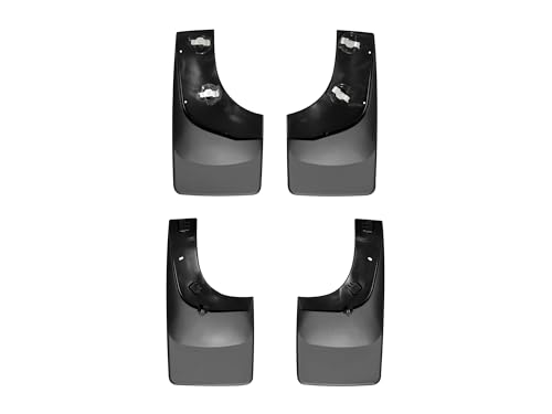WeatherTech Custom No Drill Splash Guard MudFlaps for Ford F-150, F-150 - Front & Rear Set (110003-120003), Black