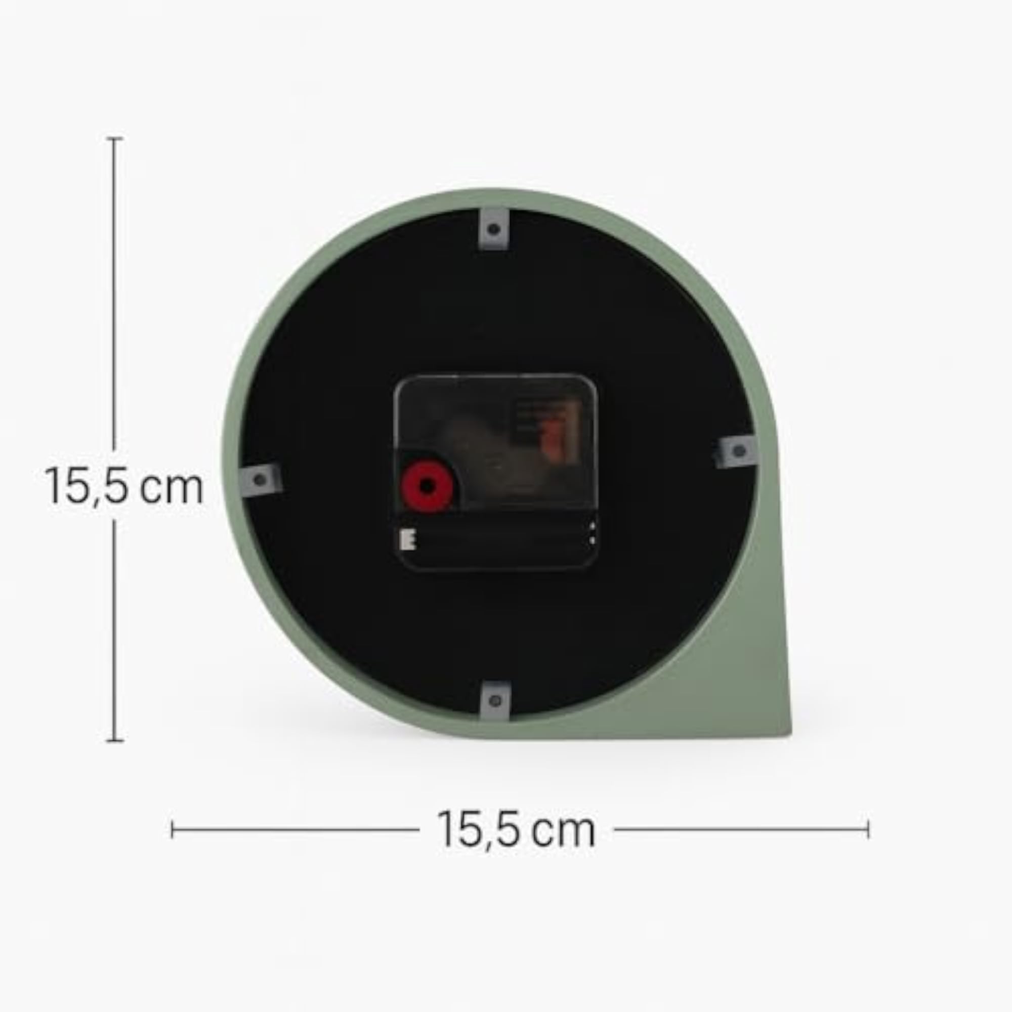 Compact Quartz Table Clock with Anti-Skid Base