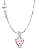 PANDORA Conjunto de regalo de collar para mujer, collar de plata con colgante de corazón Te quiero mamá, collar de plata de ley para mujer, número de lote 21778 45 cm