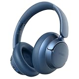 BERIBES Active Noise Cancelling Headphones, Wireless Over Ear Headphones with Microphone, 70H Playtime, Foldable Bluetooth Headphones with HiFi Audio, Deep Bass for Office, Travel, Gym（Blue）