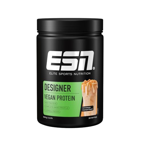 ESN Vegan Designer Proteinpulver mit Soja, Cinnamon Cereal, 900 g, cremige Konsistenz - made in Germany