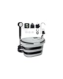 Spopal Campingdusche, [Integrierte Pumpe und 20-Liter-Wassereimer], Tragbarer Camping Dusche 13000-mAh-Akku, LED-Anzeige, 5-stufige Wasserströmung, Akku Dusche für Camping, Reisen, Haustierwäsche