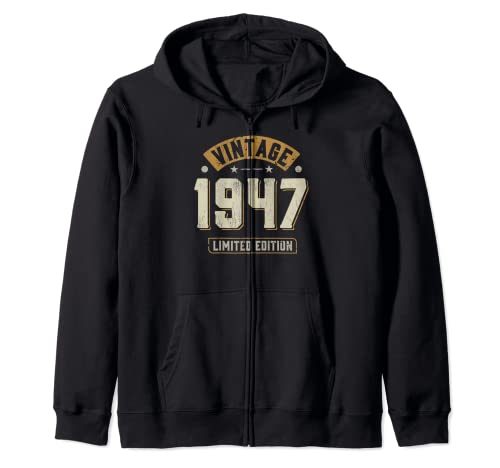 Regalo vintage de cumpleaños de 1947 Sudadera con Capucha