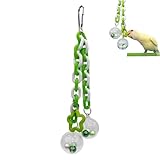 Jouets pour Oiseaux - Boule Interactive pour Cage à Mâcher avec des Perles Colorées - Accessoires Pour Conures - Pour Perruche Calopsitte Conure Ara Cacatoès Perruche Moineau Inséparable Animal