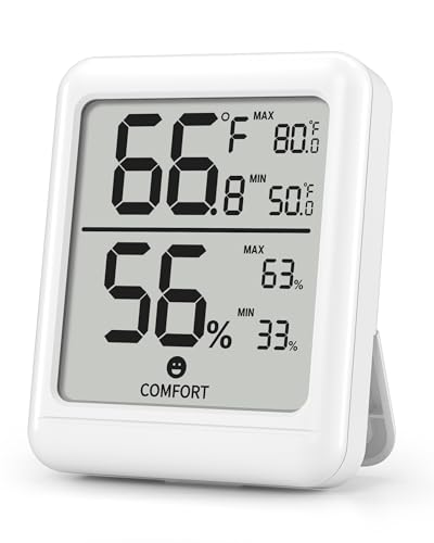 Image of BN-LINK Digital Hygrometer Indoor Room Thermometer, Accurate Temperature and Humidity Meter with Large LCD Monitor for Home, Bedroom, Terrarium, Incubator, Greenhouse, 1 Pack
