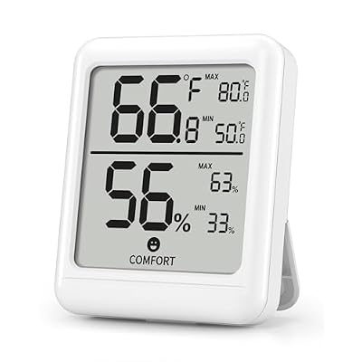 BN-LINK Digital Hygrometer Indoor Room Thermometer, Accurate Temperature and Humidity Meter with Large LCD Monitor for Home, Bedroom, Terrarium, Incubator, Greenhouse, 1 Pack