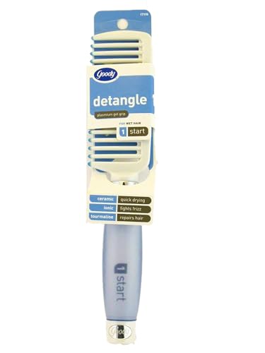 Goody Frizz Control Detangling Ceramic Infused Gel Grip Comb with Frizz Fighting Ions