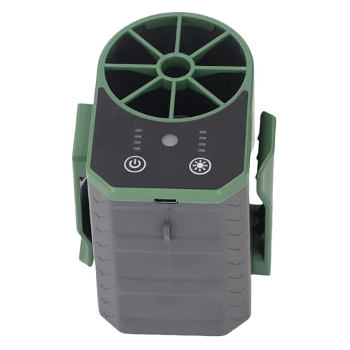 Ventilador de cintura portátil Goshyda de 4 velocidades y luz LED 2
