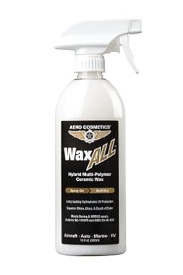Aero Cosmetics Ceramic Wax Aircraft Grade Hybrid Multi-Polymer Ceramic Wax Long Lasting Hydrophobic UV Protection Advanced SiO2 Technology Superior Shine, Gloss, & Depth of Color