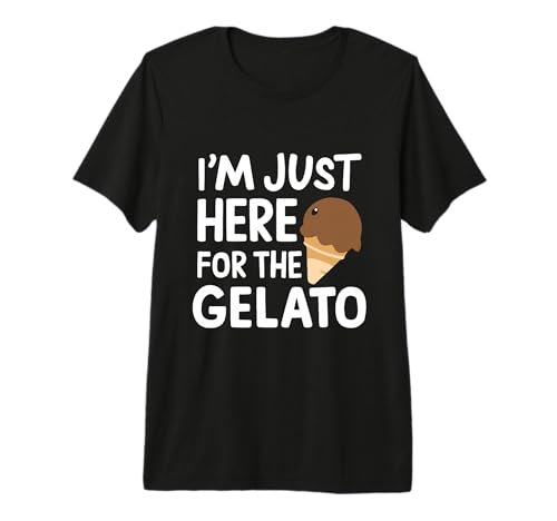 Estoy aquí para el Helado Italiano de Chocolate Gelato Camiseta Premium
