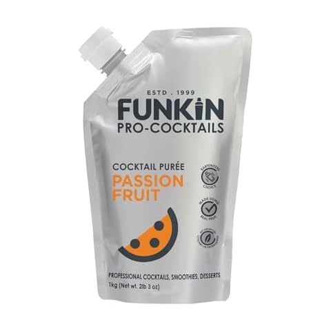 Funkin Passion Fruit Puree | Real Fruit, Two Ingredient, Natural Mixer for Cocktails, Drinks, Smoothies | Vegan, Non-GMO, Gluten-Free (2.2 lbs) Cover
