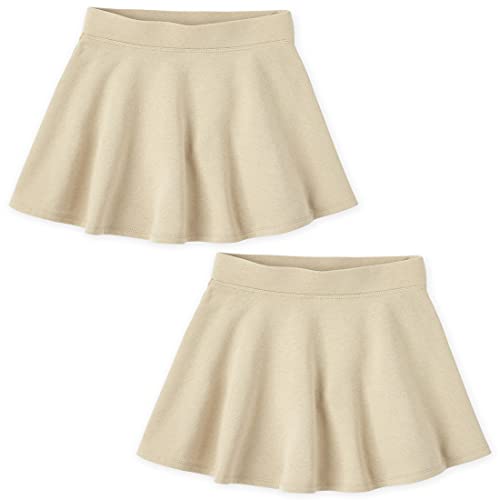 The Children's Place girls Active French Terry Skort Skirt Set, Sandy 2 Pack, Large US - image 1