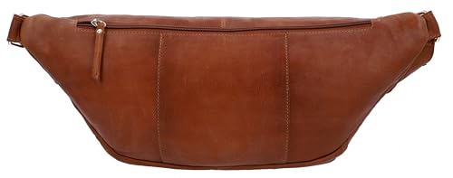 Riñonera de piel Gusti Esben en color marrón oscuro talla única de estilo retro 5