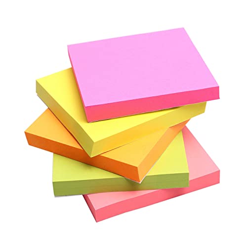 Papier coloré en bloc de notes autocollantes 3x3 mémo repositionnable pour bureau