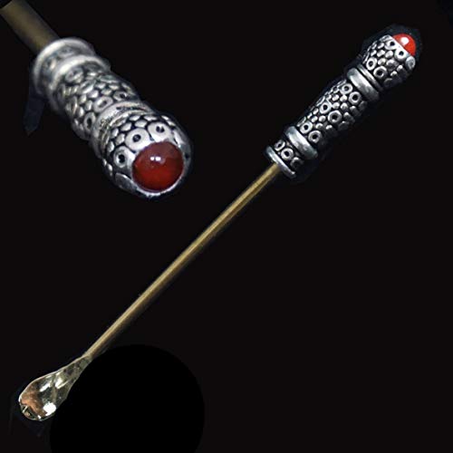 Minature Spoon Delicate And pleasant Vintage Style Gorgeous. With 5 mm Ruby Gem Unique Handmade. Christmas Gift, Stocking Stuffer