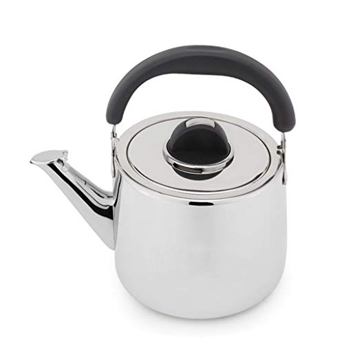 HMLIFE Pfeifengaskessel 4L 304 Edelstahl Hohe Kapazität Verdicken Haushalt Gas Induktionsherd Restaurant Wasserkocher Cover