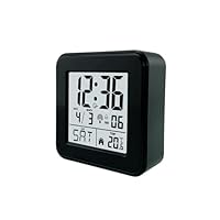 jomparis Digitaler Funk Wecker Uhr mit Nachtlicht-Wecker mit Temperaturanzeige Datum Snooze für Wohnzimmer,Büro,Schlafzimmer,Kinderzimmer
