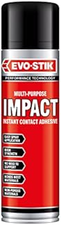 EVO-STIK 30611502 Impact Adhesive Spray, Bonds Immediately on Contact, High Shear Strength, Colour: Translucent Amber, Size: 200ml Spray Can