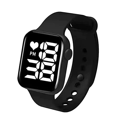 RONT Square Dial LED Digital Watch for Boys Stylish Girls Kids Men (Black) (B0B6G87M43) Amazon Price History, Amazon Price Tracker