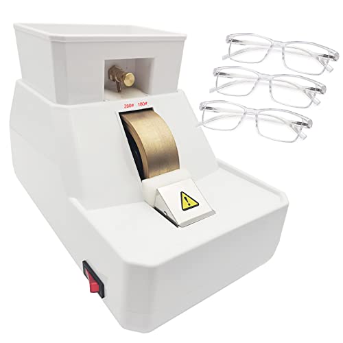 FADALE Smerigliatrice Ottica Manuale per Lenti, Smerigliatrice Manuale per Occhiali Smerigliatrice Manuale per Occhiali, Scanalatura Ruvida E Fine E a Forma di V, Molatrice per Occhiali