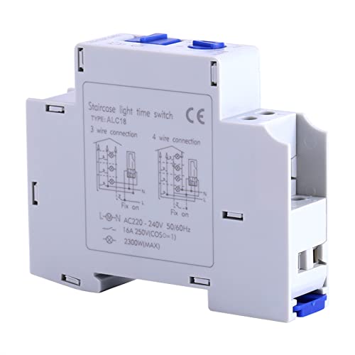 Jadeshay Minutero Escalera AC 220-240V Temporizador Mecánico Reloj Temporizador para Escalera Corredor Cajas Publicitarias Calentadores