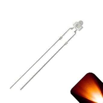 1.8mm / 2mm Round Top Amber/Orange LED - Ultra Bright Pack of 50