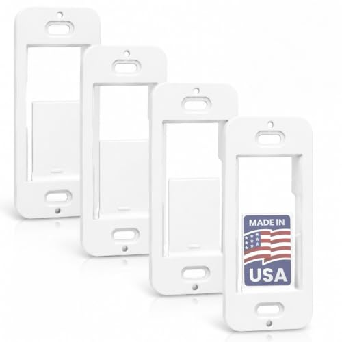 Wall Plate Bracket for Lutron Caseta Pico Remote (4 Pack) | Snap-in Wall Mount Holder for Lutron Pico Smart Remote | Seamless No-Wobble Installation | Durable Low-Profile Wall Bracket