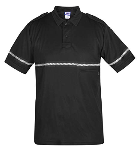 First Class Camisa Bike Patrol com listras refletivas - Camisa de alta visibilidade, Preto, XGG