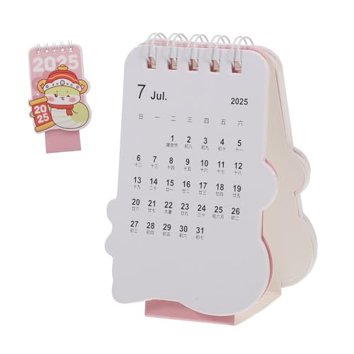 Artibetter 年カレンダー 卓上スタンド型日めくりカレンダー かわいいキャラクター ピンク色 オフィス用 日常使い 家や教室に