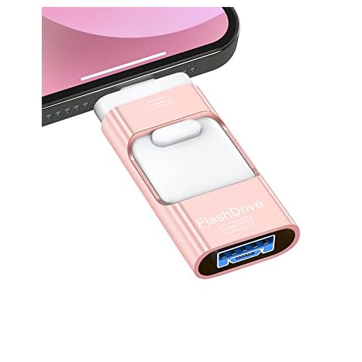 Sunany USB Flash Drive 256GB, Photo Stick Memory External Data Storage Thumb Drive for Phone, Pad, Android, PC and More Devices (Pink)