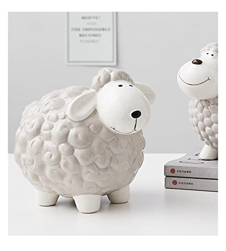 Mouton Tirelire Céramique Boîte D'épargne for Pièce De Monnaie Boîte De Rangement Enfants Cadeaux D'anniversaire Décorations for La Maison Tirelire...