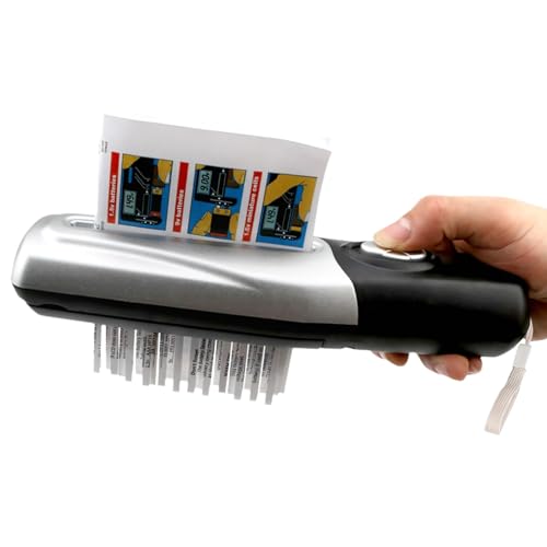 Portable Handheld Paper Shredder, Mini USB Powered Paper Shredder for Home Office, 4mm Strip Cut for Documents, Receipts, Credit Cards