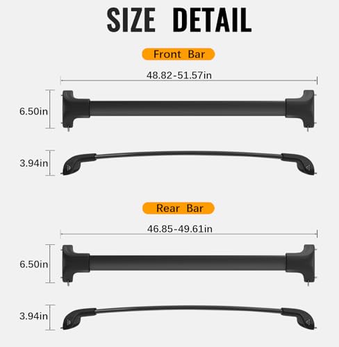 HmmtyRack 300lbs Roof Rack Cross Bars Compatible with Ford Expedition/Max 2018-2026 & Lincoln Navigator 2018-2024,Rooftop Cargo Carrier Luggage Kayak Bike Snowboard(not for 2025 Lincoln Navigator) by HmmtyRack - Image 8