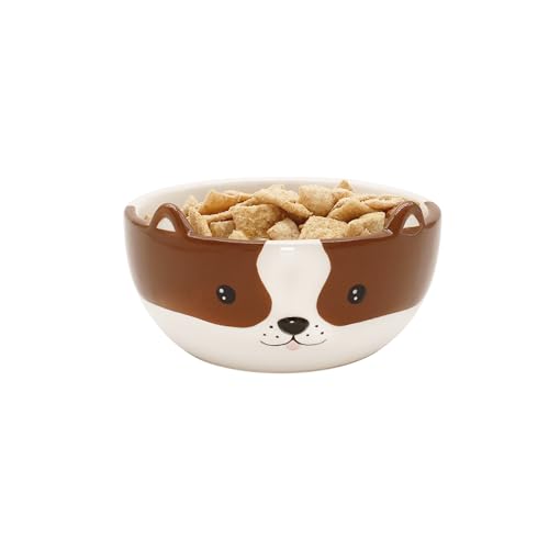 Winkee - Ciottola per cereali per cani I dolce piccola ciotola in ceramica con orecchie I regalo per compleanno, inizio della scuola, Natale