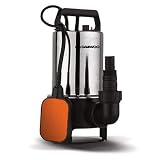 Potencia: 900w - Voltaje 230V Bomba sumergible 900 W, 14000 Litros/hora, aguas sucias/limpias Daewoo DAEQDP70