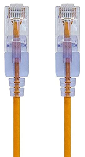 Image of Monoprice Cat6A 10ft Yellow 10-Pk Patch Cable UTP 30AWG 10G Pure Bare Copper Snagless RJ45 SlimRun Series Ethernet Cable