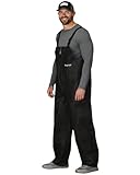 FROGG TOGGS Men's Classic Pro Advantage Waterproof Breathable Bib, Black, Large