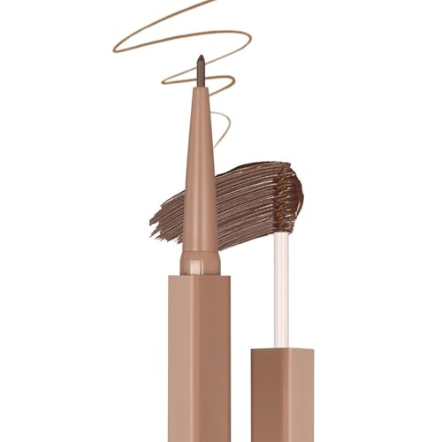 Definidor de cejas 2 en 1 con lápiz de relleno y tinte fijador, resistente al agua, lápiz moldeador de cejas, cosmético