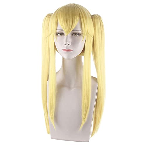 Miniatura 3 de JabrOn Anime Kakegurui Mary Saotome Meari Wigs Blonde Ponytails Heat Resistant Hair Cosplay Wig + Wig Cap Halloween Accessories
