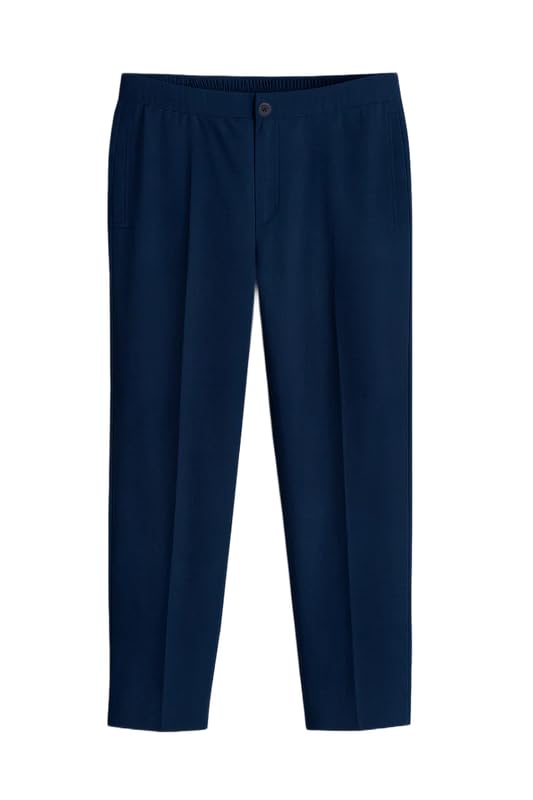 french crown Men's Gizora-Firefly Blue Super Soft Poplin Giza Cotton Lounge Pant-picture-31