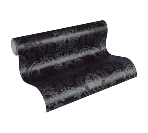 Papier peint baroque chic à ornements dorés style damas classique