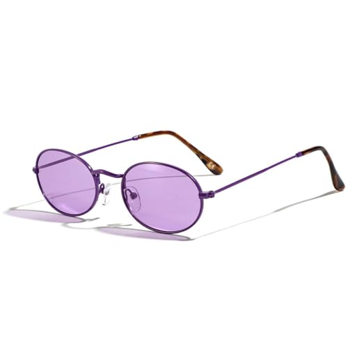 Lunettes de soleil ovales violettes MUTYNE, l'accessoire rétro idéal pour vos sorties en terrasse