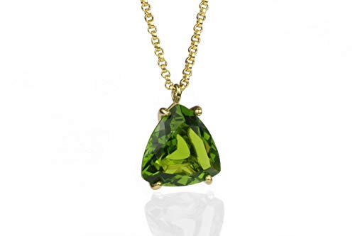 Collier Or 14K Peridot Anémone Bijoux Anti-Ternissement - 3